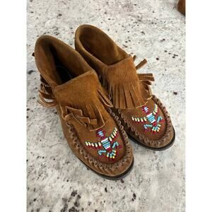 Minnetonka Beaded Ankle Moccasins 7